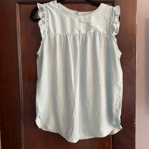 Loft light blue sleeveless blouse